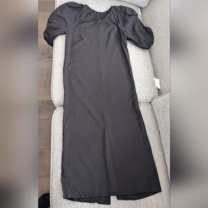 H&M Elegant Black Puff Sleeve Dress
